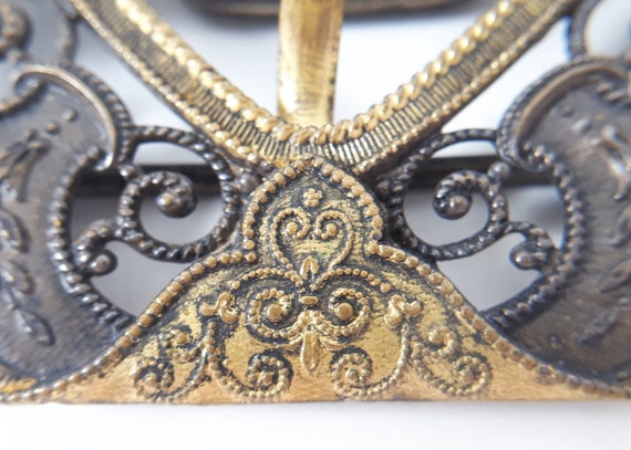 Victorian or Edwardian lady's dress buckle with f… - image 6