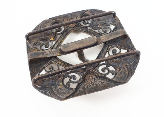 Victorian or Edwardian lady's dress buckle with f… - image 8