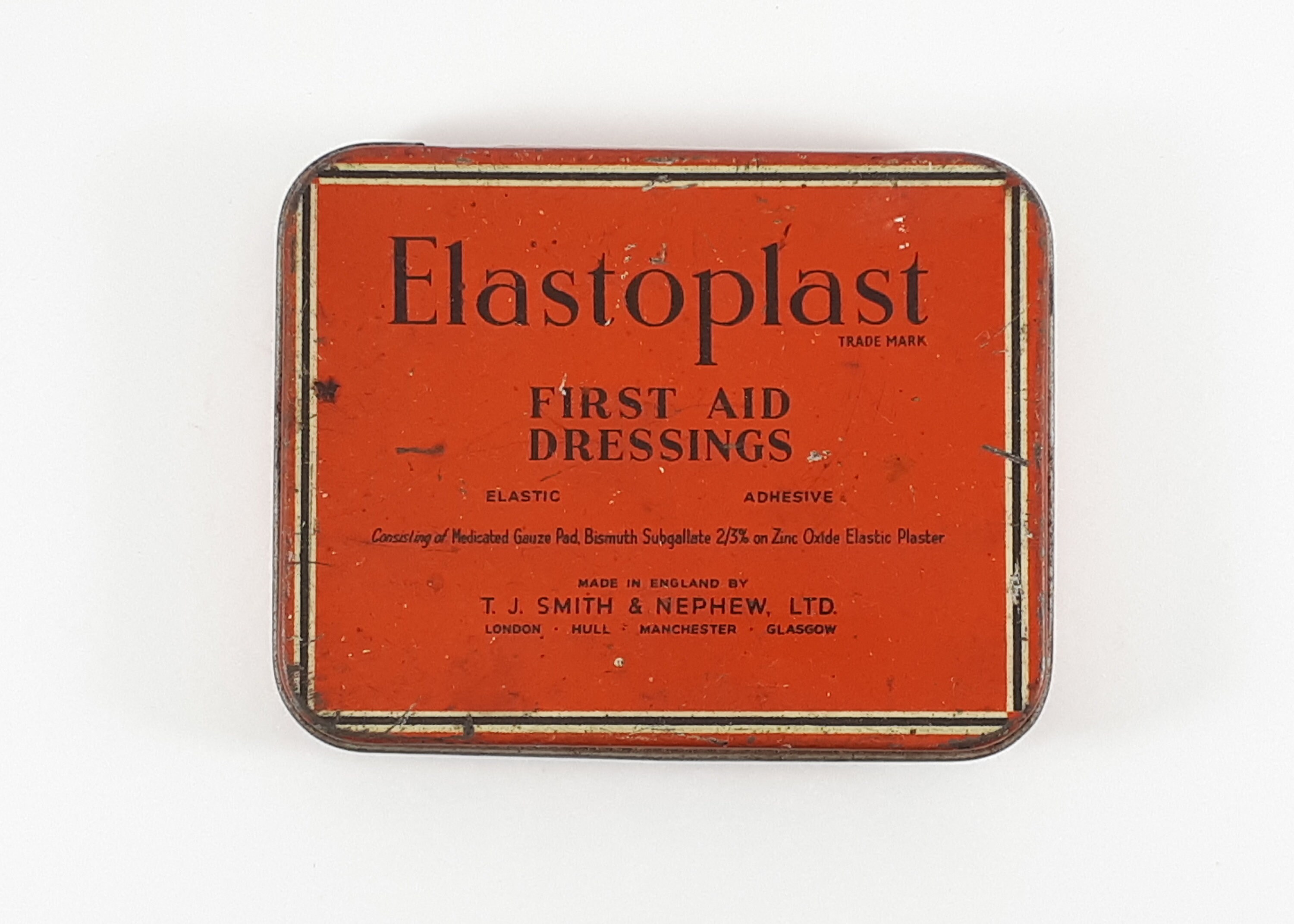 Vintage Elastoplast First Aid Dressing Tin With Hinged Top Etsy UK