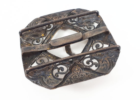 Victorian or Edwardian lady's dress buckle with f… - image 3