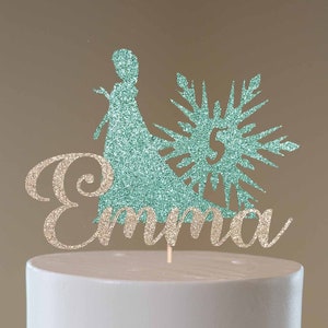 FROZEN Inspired Cake Topper, Personalized Frozen Cake Topper, Elsa Cake Topper, Elsa Birthday Party, Frozen Customized Cake Topper, Frozen