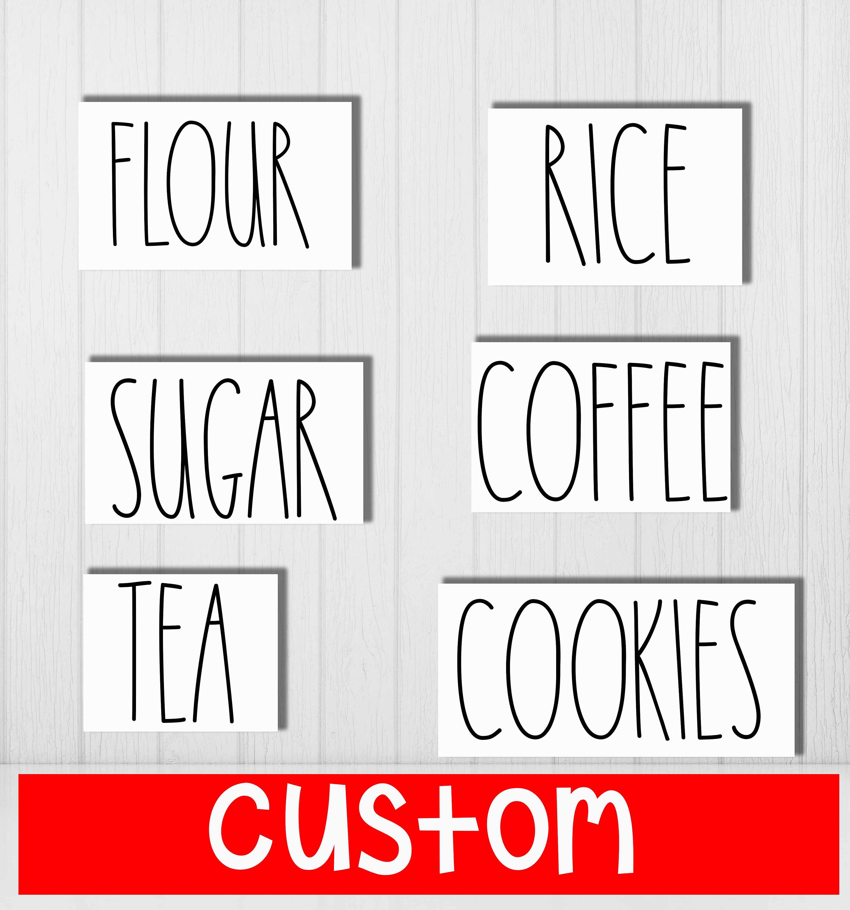 CUSTOM Rae Dunn Inspired Decals DIY Rae Dunn Vinyl Rae Dunn Etsy