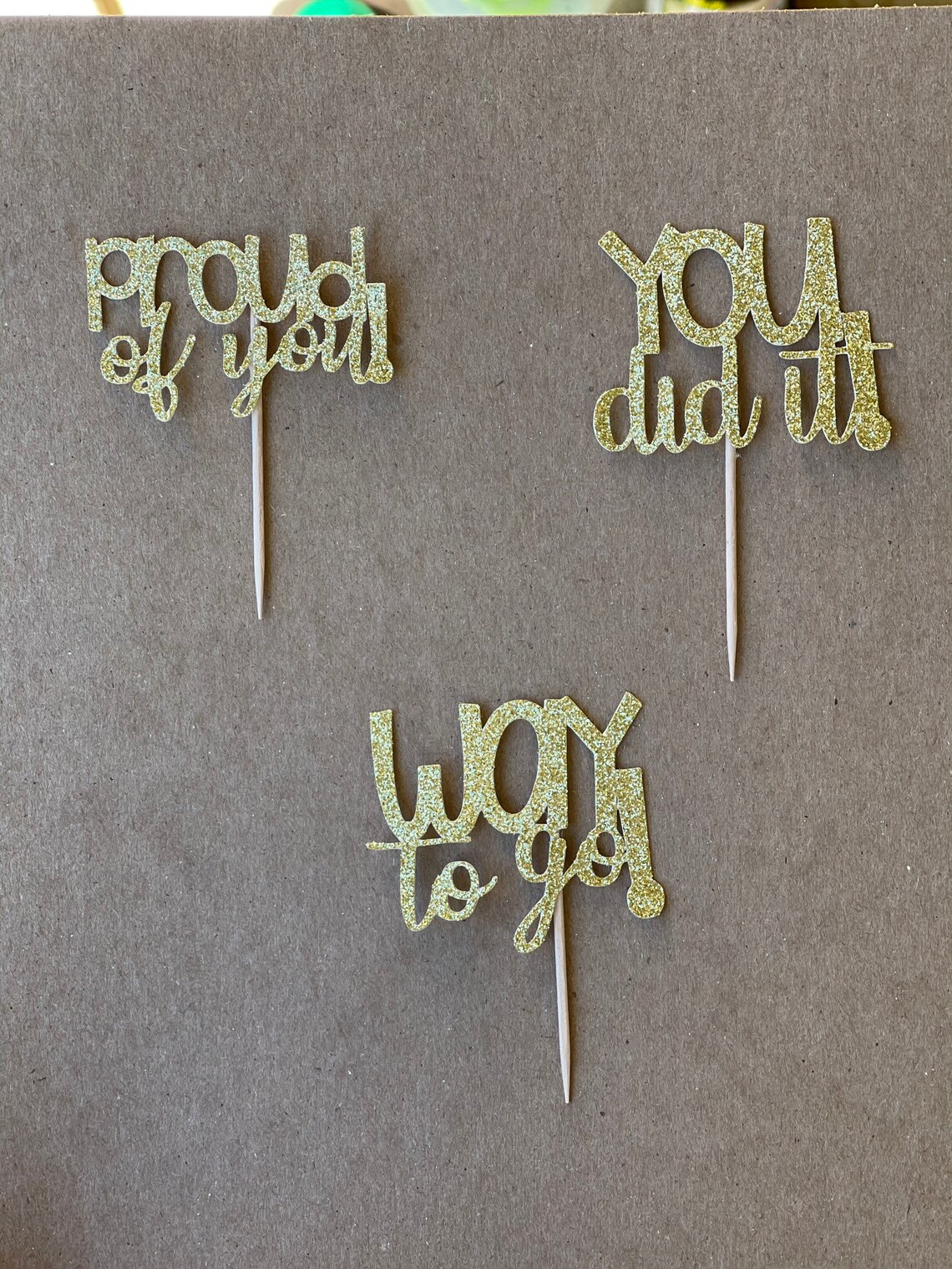 Celebration Cupcake Toppers Congratulation Cupcake Toppers Etsy