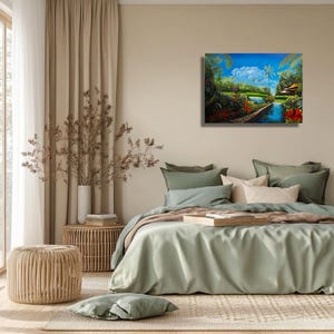 Canvas Art, Tropical Bali Wall Art Print, Stretched Matte Canvas, Beautiful Scenery, Home Decor, Wall Hanging, Gift for Nature