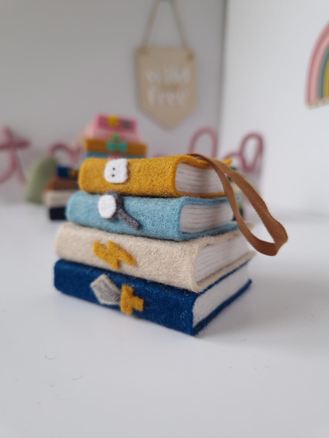 Bauble Stack Handmade Any Colour Custom Book Stack Tower Pile Tree Ornament ...