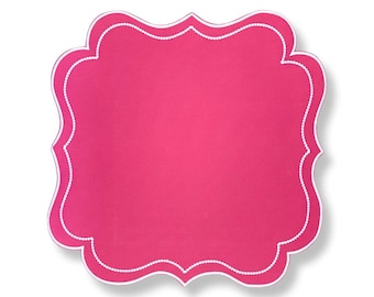Placemat, Hot Pink, Easy Care, Set of 2