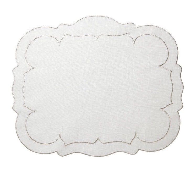 Scalloped Rectangular Placemats. Etsy