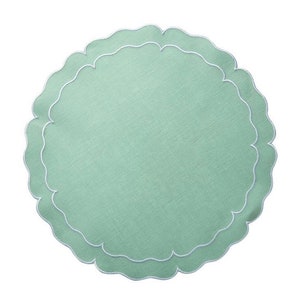 Round Linen Placemats, set of 2