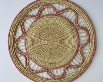 Placemats, Iraca Palm, Wave, Set