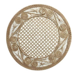 Straw Placemat / Charger Caracoli / Spiral / Halcyon,  set of 2