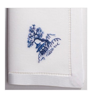 Embroidered Cotton Napkins, set of 2