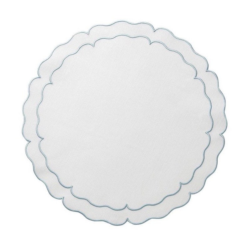 Round Scalloped Placemats Etsy
