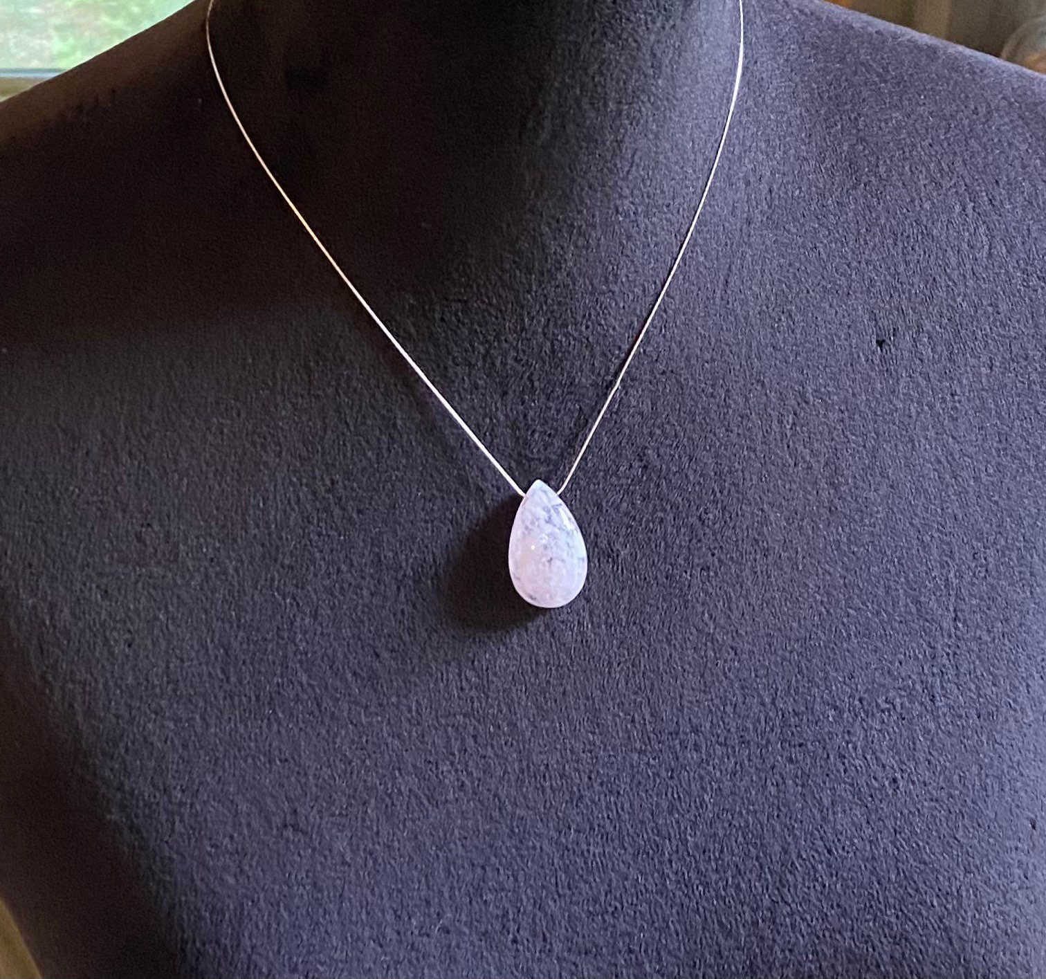 Pink Kunzite Necklace 925 Silver Kunzite Pendant Necklace Etsy Canada
