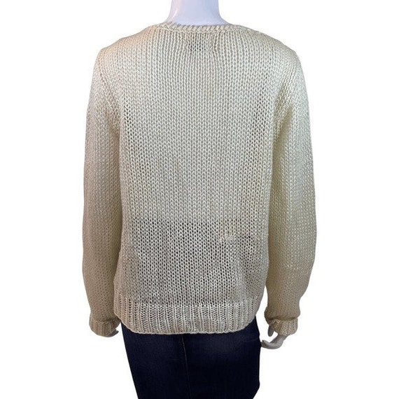 Vintage Hand Knit Chevron Sweater - image 4