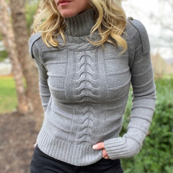 Vintage Military Cable Knit Turtleneck 