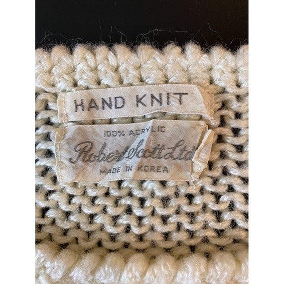 Vintage Hand Knit Chevron Sweater - image 6