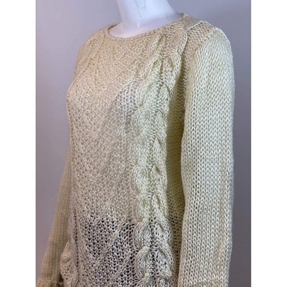 Vintage Hand Knit Chevron Sweater - image 5