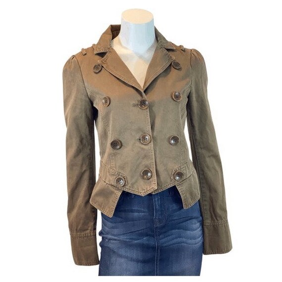 Vintage Puff Military Cropped Jacket - image 4