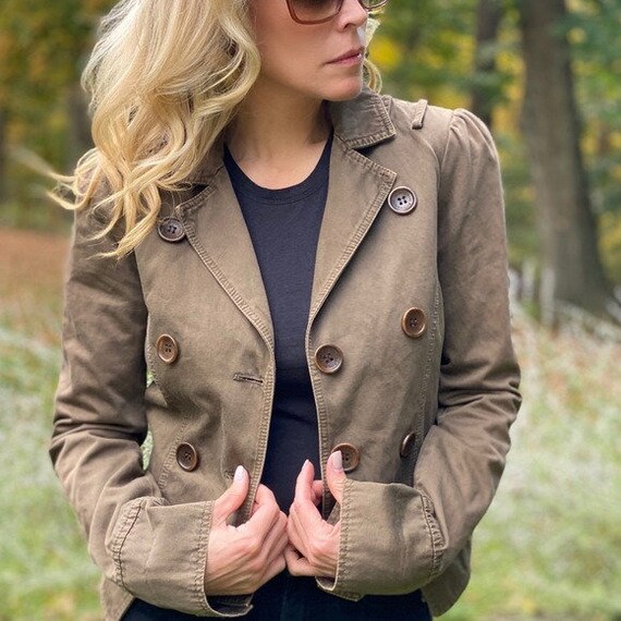 Vintage Puff Military Cropped Jacket - image 3