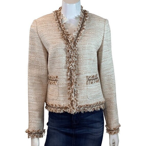 Vintage Caramel Fringe Jacket - image 2