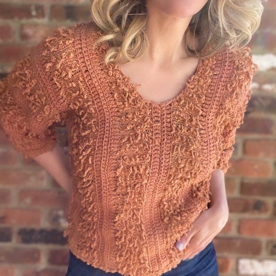 Hand Knit Fringe Sweater - image 2