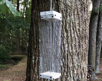 Outdoor Hanging Pvc Bird Feeder Unique Modern Tray Feeder Etsy