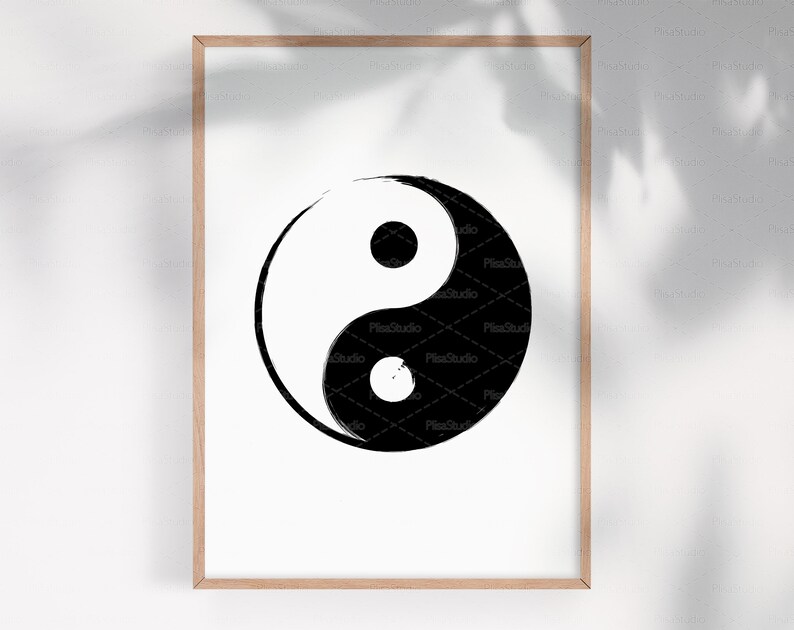 YING YANG Symbol Print Oriental Feng Shui artwork Printable | Etsy