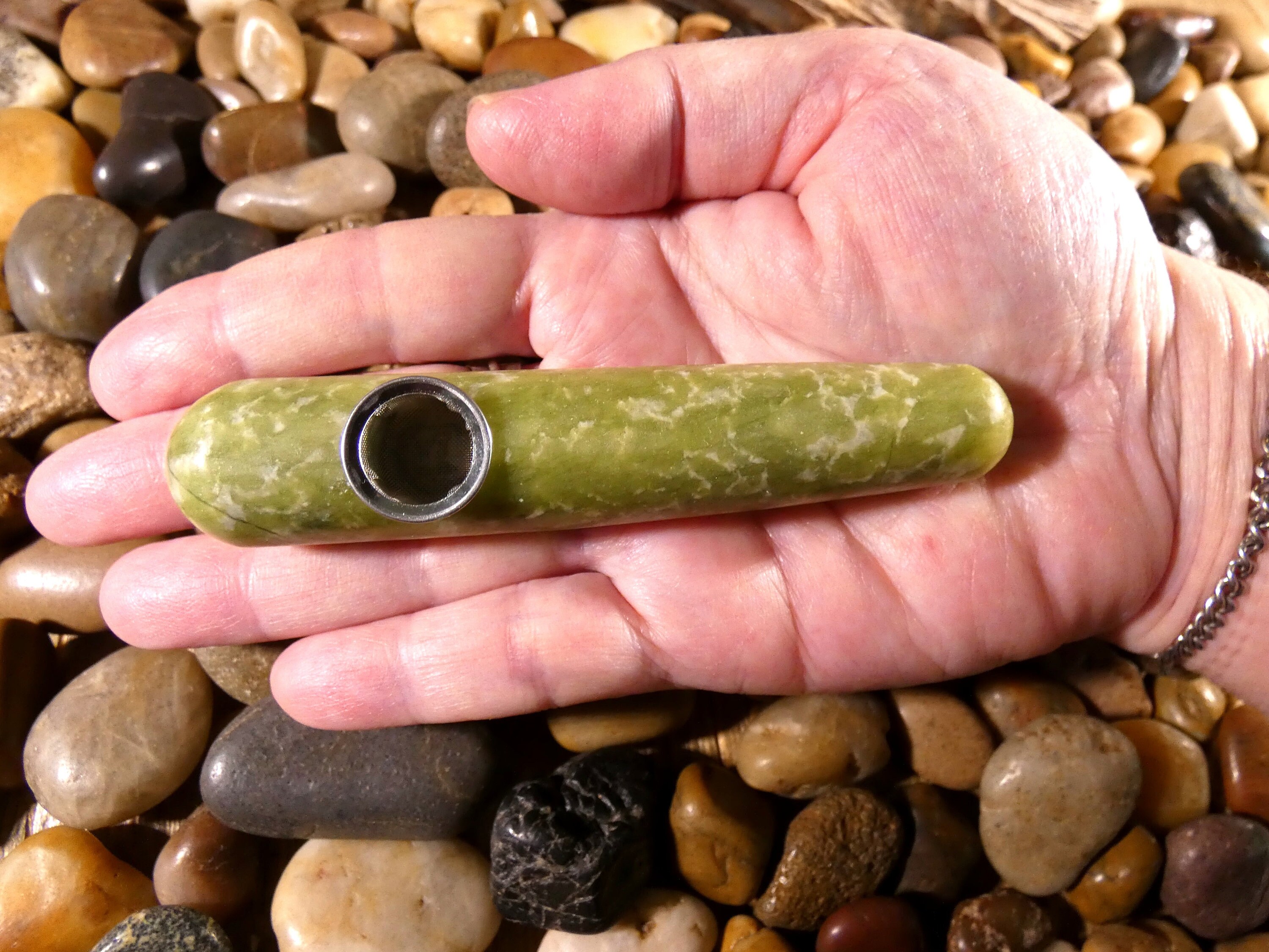 Serpentine Smoking Pipe Serpentine Pipe Serpentine Stone Etsy