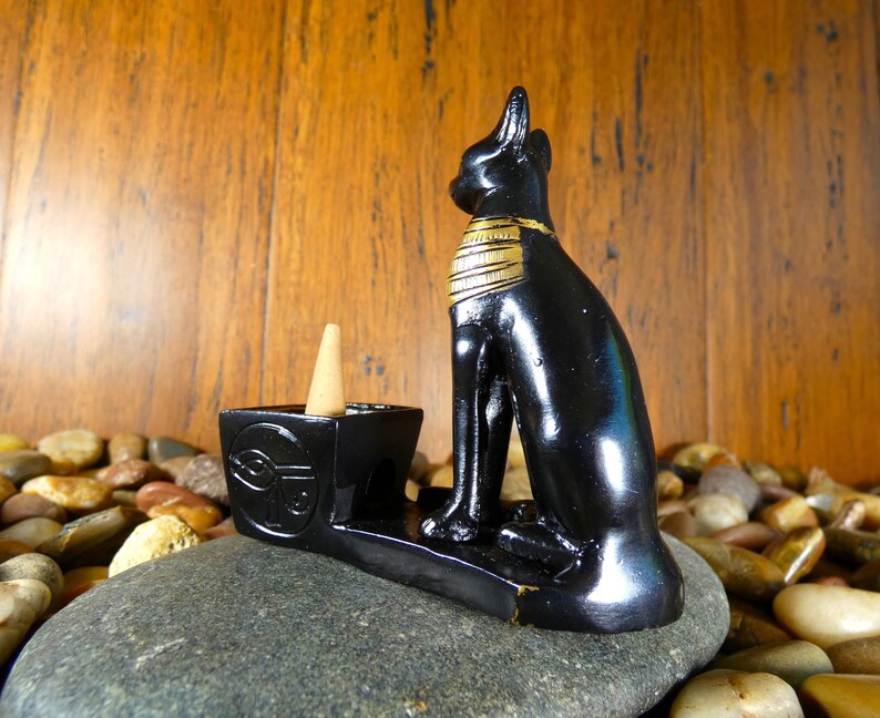 Egyptian Cat Incense Burner Incense Burner Incense Holder Etsy