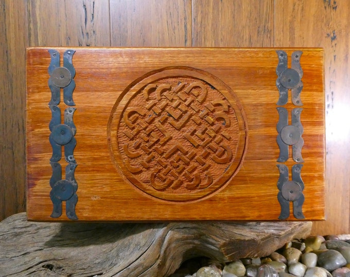 Handmade Wooden Celtic Knot Chest 10 X 6 Wooden Chest, Celtic Chest