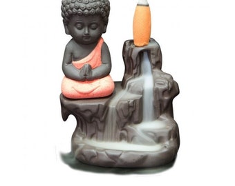 Ceramic Buddha Backflow Incense Burner - Incense Burner, Backflow Burner, Backflow Incense, Buddha Burner, Waterfall Burner, Meditation