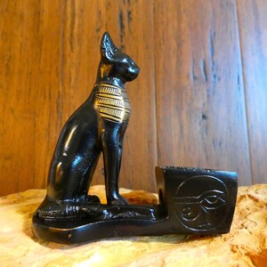 Egyptian Cat Incense Burner - Incense Burner, Incense Holder, Egyptian Cat, Bastet, Incense, Meditation, Yoga, Egyptian, Cat Incense Burner