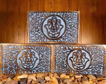 EXOTIC Handmade Wooden Hamsa Stash Box - Stash Box, Hamsa, Hamsa Box, Jewelry Box, Hand of Fatima, Hand of Protection, Tarot Box, Boxes