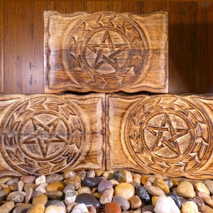 Handmade Pentagram Box - Stash Box, Pentagram Box, Pentacle, Wiccan, Stash, Jewelry Box, Trinket Box, Handmade Box, Boxes, Pentacle Box