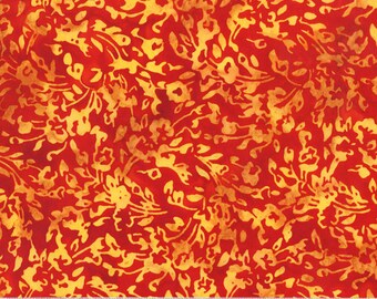 Phoenix BATIKS - Lined Leaves - Tomato - Anthology - Windham Fabrics - 100% Cotton - Multiple Quantities Cut Continuously
