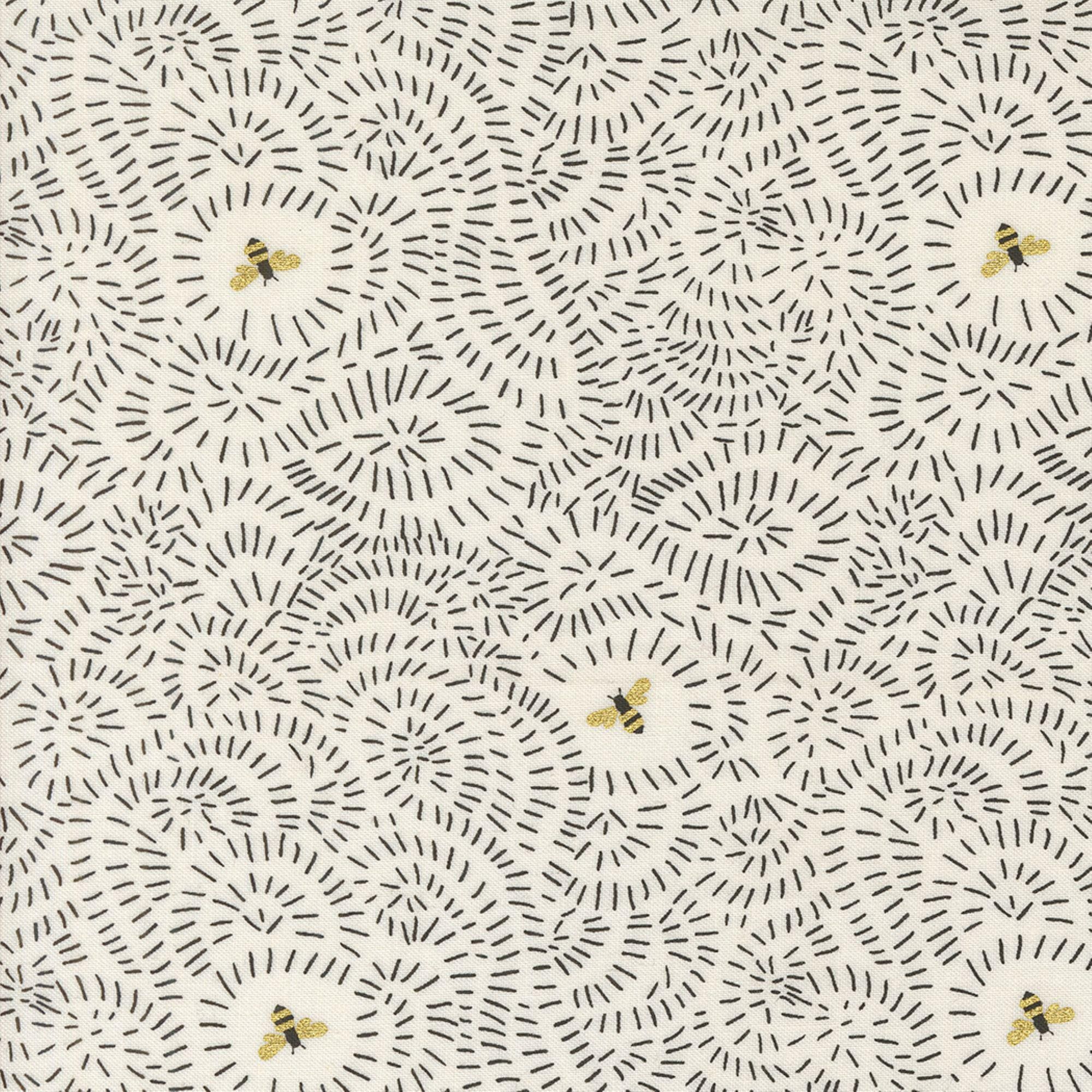 Bee Garden - Bee Lines - 3 Color Options - Gingiber - Moda Fabrics - 100% Cotton - Multiple Quantities Will Be Cut Continuously
