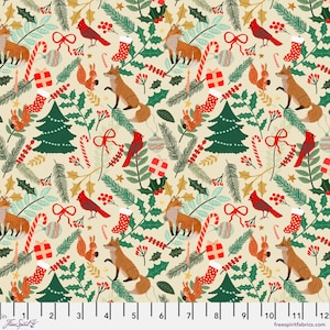 Esprit de Noël - Soirée forêt - Mia Charro - Tissus esprit libre - - Plusieurs quantités commandées coupées en continu - 100 % coton