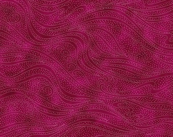 Color Movement - Garnet - Kona Bay/In The Beginning Fabrics - Blender - Swirls - 100% Cotton - Cut From Bolt - Multiples Cut Continuously