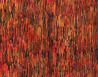 Camp Fire Batiks - Stripe - Fire - Hoffman Bali Batiks - Multiples Cut Continuously - 100% Cotton