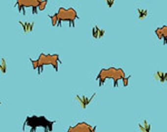 Yippie Yi Yo Ki Yay - Cows - Laura Heine - Windham Fabrics - 3 Color Options - 100% Cotton - Multiple Quantities Cut Continuously