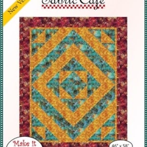 Kaleidoscope 3-Yard Quilt Pattern - Uses 3 Yards Fabric - 1 Yard/3 Fabrics - Fabric Cafe