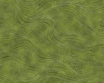 Color Movement - Pine - Kona Bay/In The Beginning Fabrics - Blender - Swirls - 100% Cotton - Cut From Bolt - Multiples Cut Continuously