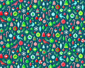 Bright Christmas - Trim The Tree - Northcott - Patrick Lose - 100% Cotton