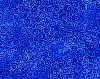 Basic Swirl Dark Blue  - 1/4 yard