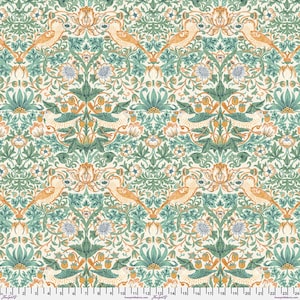 Buttermere - Strawberry Thief - Mint - Morris & Co - Free Spirit Fabrics - Multiples Cut Continuously - 100% Cotton