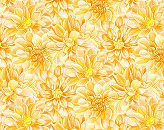 Morning Blossom Dahlia Toss - Michel Design Works - Northcott - 2 Color Options - Multiples Cut Continuously - 100% Cotton