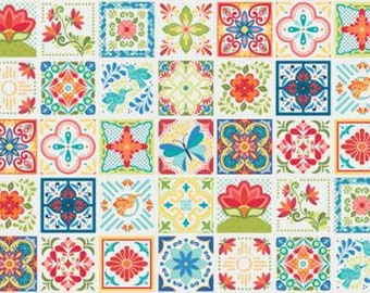 Land of Enchantment Tiles Panel - Sariditty - 3 Color Options  - Moda - Sold by the 24"X44" Panel - 100% Cotton