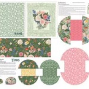 Nature&#39;s Portrait Bag Panel - Royal Horticulture Society - Riley Blake Designs - Sold By The 36&quot;X44&quot; Panel - 100% Cotton