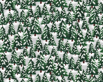 Wintry Mix Tree Allover - Elizabeth Medley - Blank Quilting - Cut From Bolt - Multiple Quantities Ordered Cut Continuously