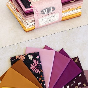 Sewcialite - Joyful Jaunt FQ Fabric Wonders - Art Gallery Fabrics - 16 Fat Quarters (18&quot;X22&quot;) - 100% Cotton